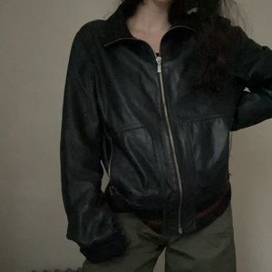 Gucci labeled leather jacket